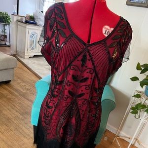 flapper girl dress in size 1x/16. Purchased unique vintage for $98.00.